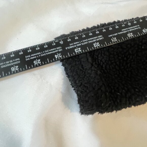 Fox Head Mens Black Hooded Faux Sherpa Lined Fleece Small - Picture 10 of 10